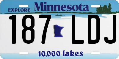 MN license plate 187LDJ