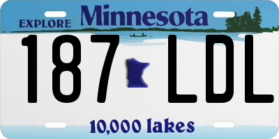 MN license plate 187LDL