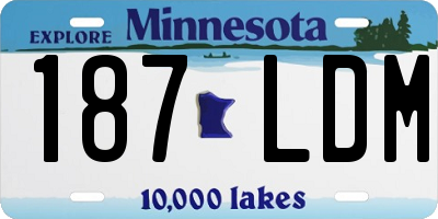MN license plate 187LDM