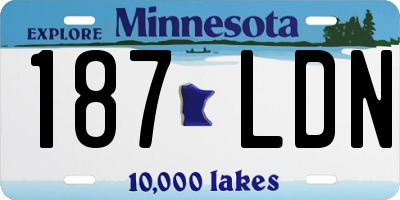MN license plate 187LDN