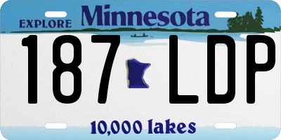 MN license plate 187LDP