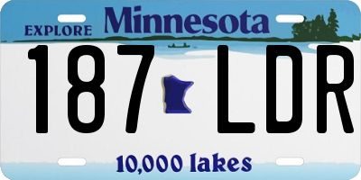MN license plate 187LDR