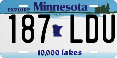 MN license plate 187LDU
