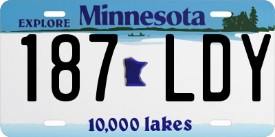 MN license plate 187LDY
