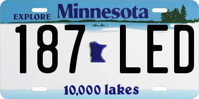 MN license plate 187LED