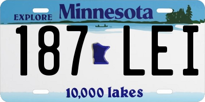 MN license plate 187LEI