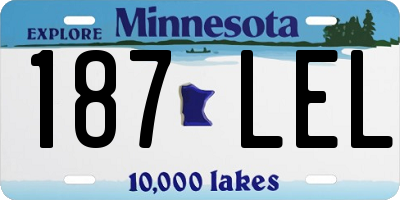 MN license plate 187LEL
