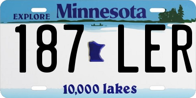 MN license plate 187LER
