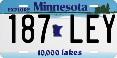 MN license plate 187LEY
