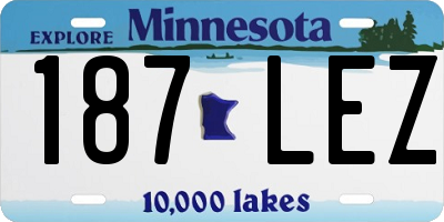 MN license plate 187LEZ