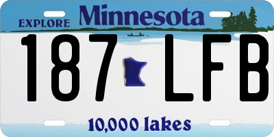 MN license plate 187LFB