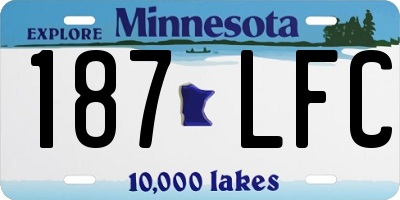 MN license plate 187LFC