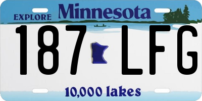 MN license plate 187LFG