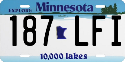 MN license plate 187LFI