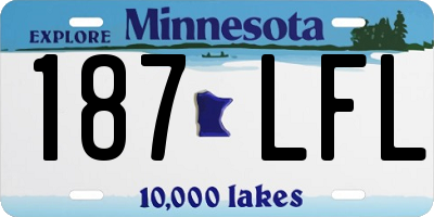 MN license plate 187LFL