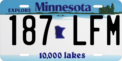 MN license plate 187LFM