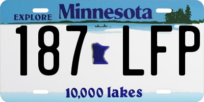 MN license plate 187LFP