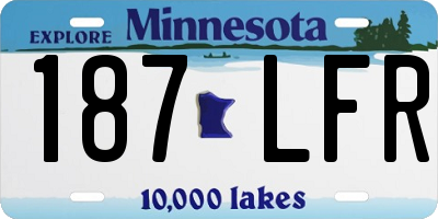 MN license plate 187LFR