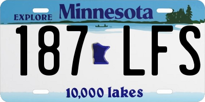 MN license plate 187LFS