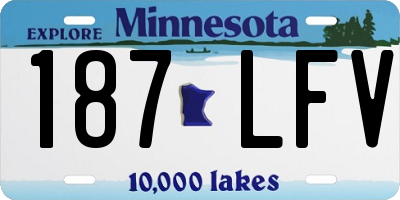 MN license plate 187LFV