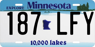 MN license plate 187LFY