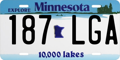 MN license plate 187LGA