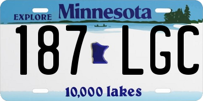 MN license plate 187LGC