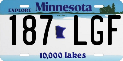 MN license plate 187LGF