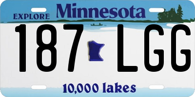 MN license plate 187LGG