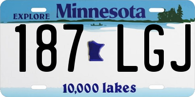 MN license plate 187LGJ