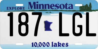 MN license plate 187LGL