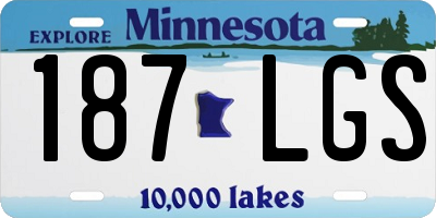 MN license plate 187LGS