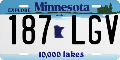 MN license plate 187LGV