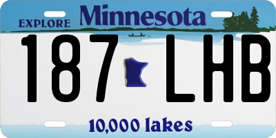 MN license plate 187LHB