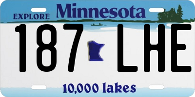 MN license plate 187LHE