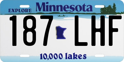 MN license plate 187LHF