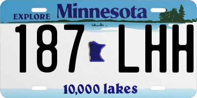 MN license plate 187LHH