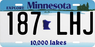 MN license plate 187LHJ