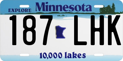 MN license plate 187LHK
