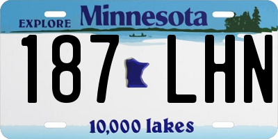 MN license plate 187LHN