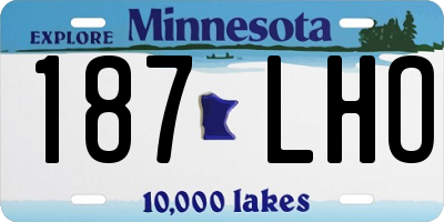MN license plate 187LHO