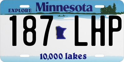 MN license plate 187LHP