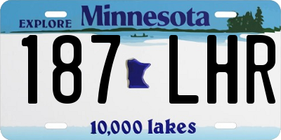 MN license plate 187LHR