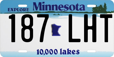 MN license plate 187LHT