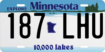 MN license plate 187LHU