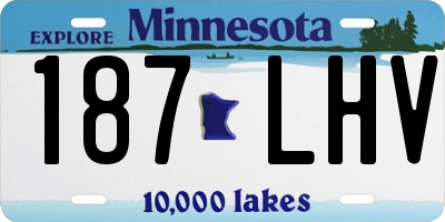 MN license plate 187LHV