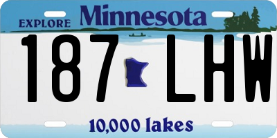 MN license plate 187LHW