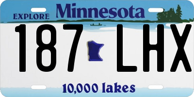 MN license plate 187LHX