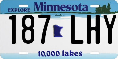 MN license plate 187LHY