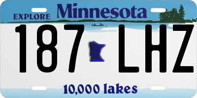 MN license plate 187LHZ